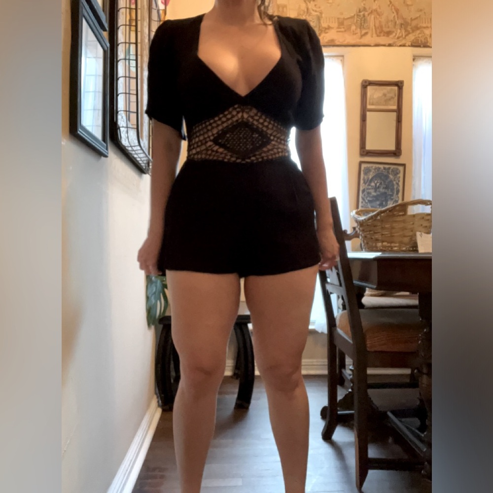 Becca Macrame Cover-Up Romper